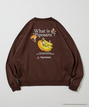 ビッグシルエット バックプリント クルーネック スウェット / PlayStation サルゲッチュ 【限定展開】