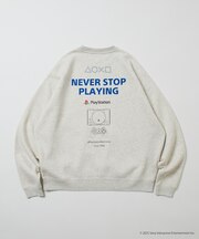 ビッグシルエット ロゴバックプリント クルーネック スウェット / PlayStation 【限定展開】