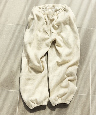 リラックスフィット ウォッシャブル ウール コットン スウェットパンツ