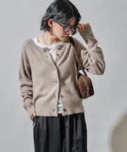 ラクーン入り 2WAY ニットカーディガン