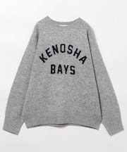 ジャカード ビッグ 配色 ロゴニット