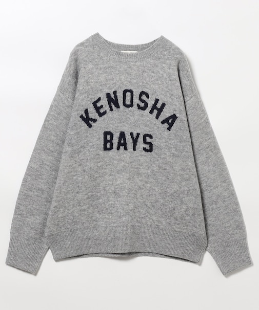 ジャカード ビッグ 配色 ロゴニット