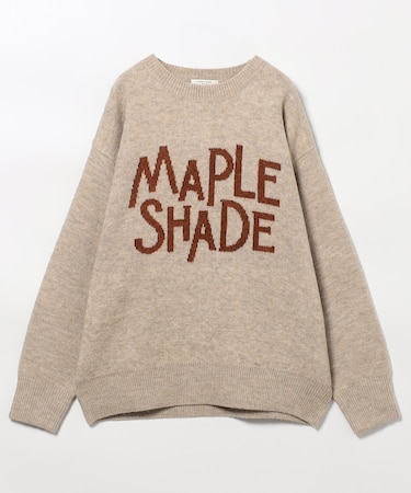 ジャカード ビッグ 配色 ロゴニット