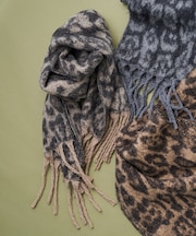 アニマル柄 ボリュームマフラー