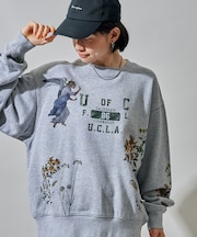 ペイティング カレッジプリント スウェット