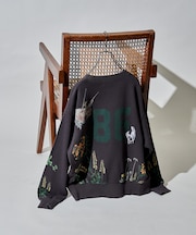 ペイティング カレッジプリント スウェット
