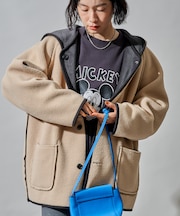 リバーシブル フード コーデュロイボアジャケット