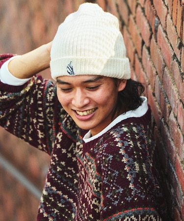 ヴィンテージライク SAIL刺繍 ニットキャップ