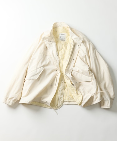 M65 ショートモッズコート LINER SET ベージュ オフホワイト