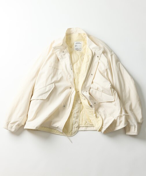 M65 ショートモッズコート LINER SET ベージュ オフホワイト