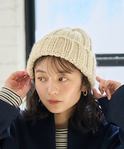 太編み ニットキャップ