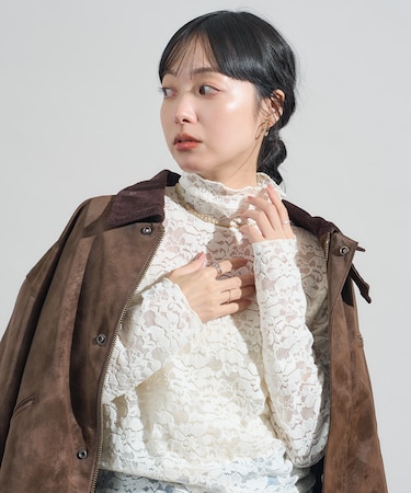 起毛レーストップス