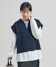 【セットアイテム】スキッパーニットベストセット 限定展開カラーあり