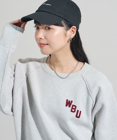 【マシンウォッシャブル】スウェットライク ロゴニット プルオーバー