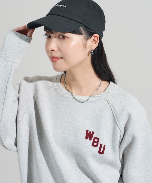 【マシンウォッシャブル】スウェットライク ロゴニット プルオーバー