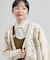 配色 コード刺繍 花柄 ニット カーディガン