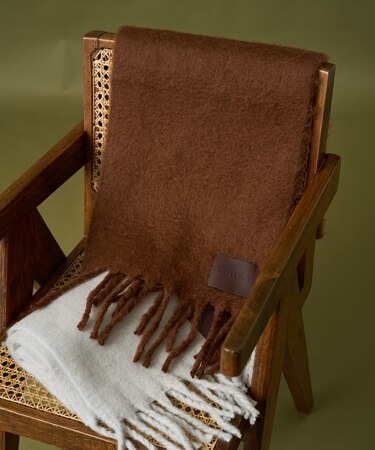 ボリュームフリンジマフラー