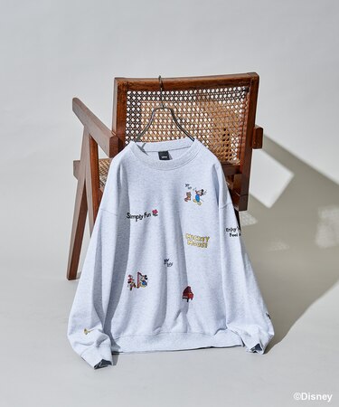 【MICKEY MOUSE】レトロ 刺繍スウェット