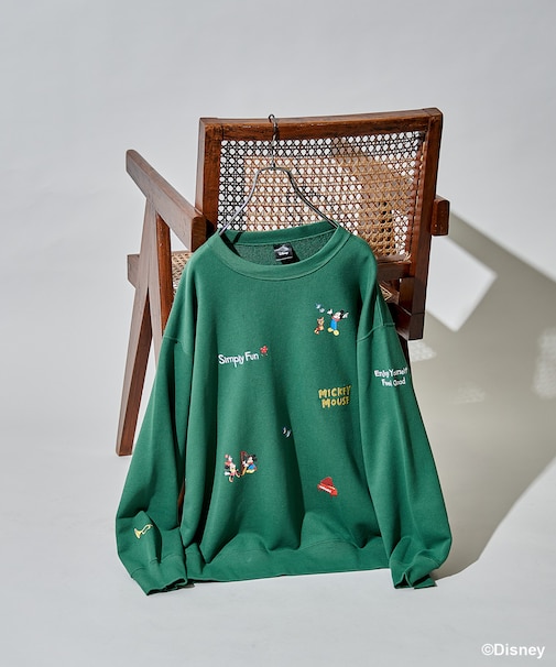 【MICKEY MOUSE】レトロ 刺繍スウェット