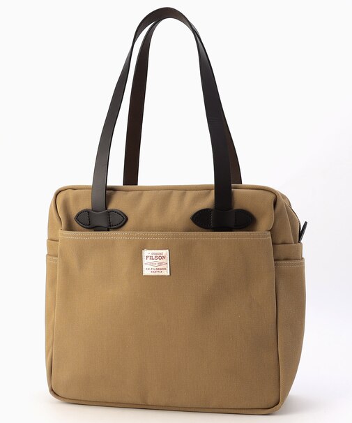 Rugged Twill Tote Bag With Zipper