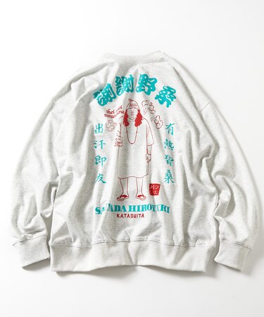 別注 オールナイト野良サウナ バックデザイン クルーネックスウェット【クリエイターズ・ファイル】