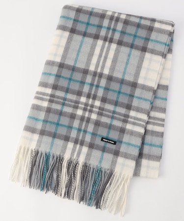 ウールチェックマフラー