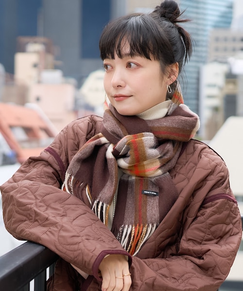 ウールチェックマフラー｜フリークスストアの通販｜&mall（アンド