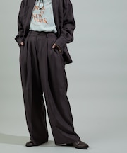 杢チェックパンツ<セットアップ対応>