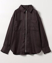 杢チェック ジップシャツ