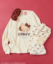 【11月6日12:00~販売開始】「HELLO KITTY」 ヘアバンド付き パジャマセットアップ