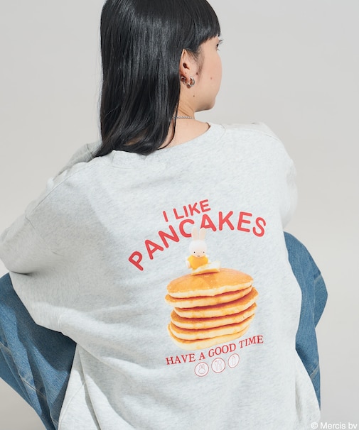 miffy Pancake柄 プリント スウェット