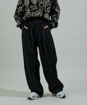 ウォーム 紐付きイージーパンツ