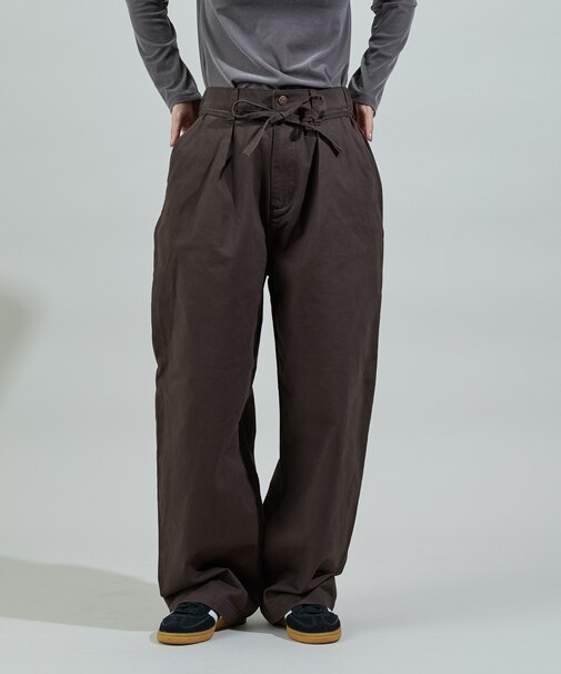 ウォーム 紐付きイージーパンツ