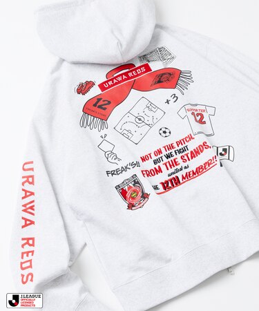J.LEAGUE × FREAK’S STORE 別注SUPPORTERS ZIP HOODIE【浦和レッズ】