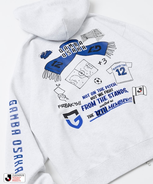 J.LEAGUE × FREAK'S STORE 別注SUPPORTERS ZIP HOODIE【ガンバ大阪