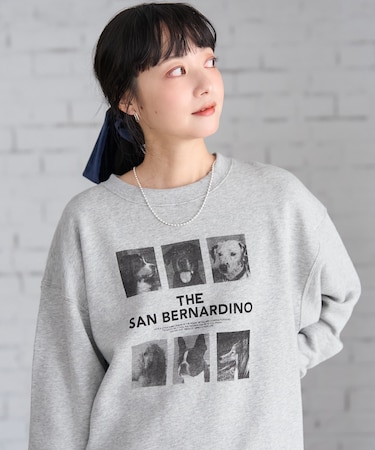 ドッグ フォトプリント スウェット