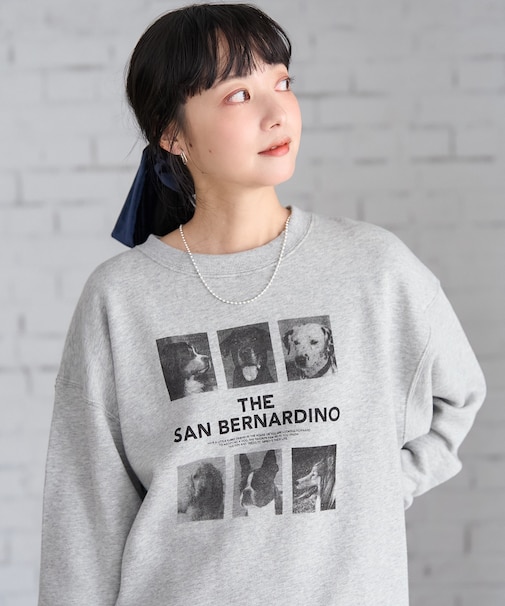 ドッグ フォトプリント スウェット