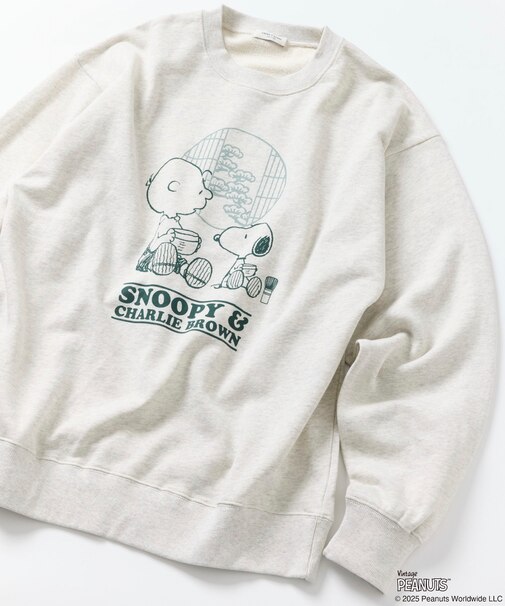 PEANUTS/ピーナッツ 別注 Tea Room ティールーム クルーネックスウェット