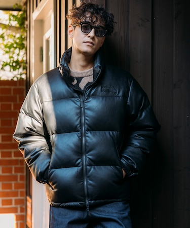 別注 レザレッド バブルダウン PU素材