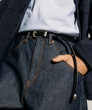 牛革 ウエスタン ナローベルト