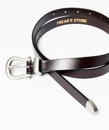 牛革 ウエスタン ナローベルト