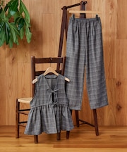 【セットアイテム】ペプラム ビスチェ パンツ セットアップ