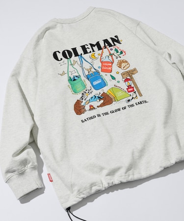 Coleman×matsui×FREAK'S STORE 別注 バックプリント スピンドル クルーネックスウェット