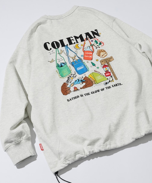Coleman×matsui×FREAK'S STORE 別注 バックプリント スピンドル クルーネックスウェット