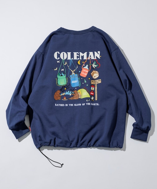 Coleman×matsui×FREAK'S STORE 別注 バックプリント スピンドル クルーネックスウェット