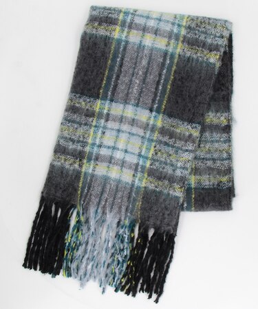 チェック柄 ボリューム マフラー