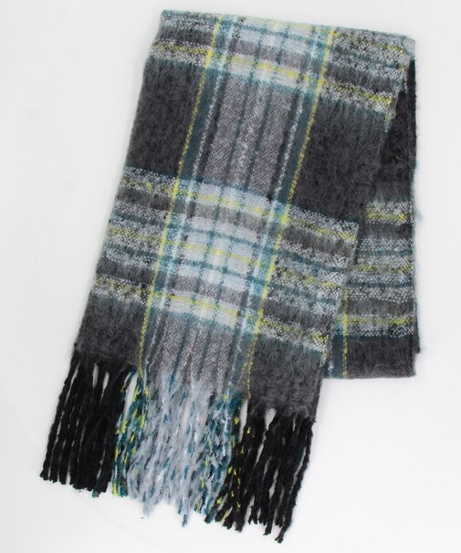 チェック柄 ボリューム マフラー