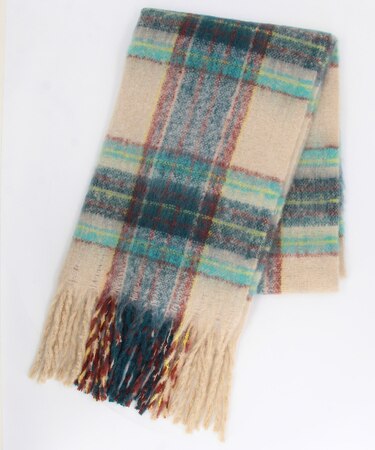 チェック柄 ボリューム マフラー