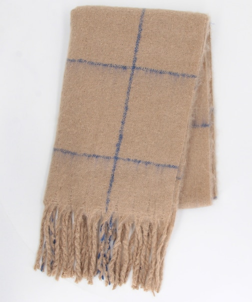 ウインドウペン チェック柄 ボリューム マフラー