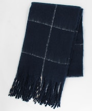 ウインドウペン チェック柄 ボリューム マフラー